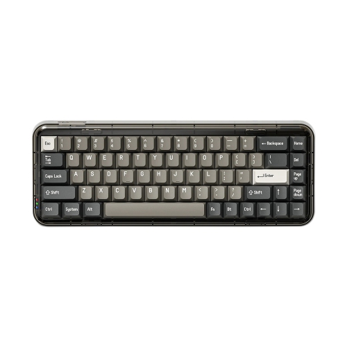 Mojo68 Retro Hotswap - Gateron Pro Brown - Wireless & Wired - South-Facing RGB - 65% - Connects UP to 8 devices.