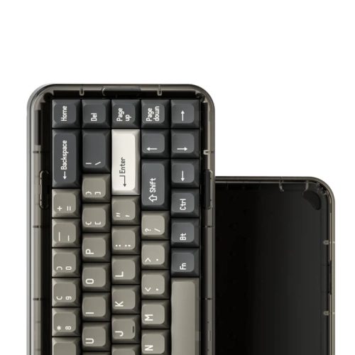 Mojo68 Retro Hotswap - Gateron Pro Brown - Wireless & Wired - South-Facing RGB - 65% - Connects UP to 8 devices.