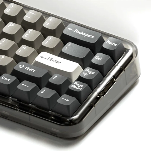 Mojo68 Retro Hotswap - Gateron Pro Brown - Wireless & Wired - South-Facing RGB - 65% - Connects UP to 8 devices.