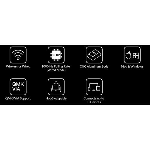 Keychron Q8 RGB Hotswap Mechanical Gaming Keyboard – 65% Alice Layout , Barebones with Knob – Compatible with Windows & macOS, Grey