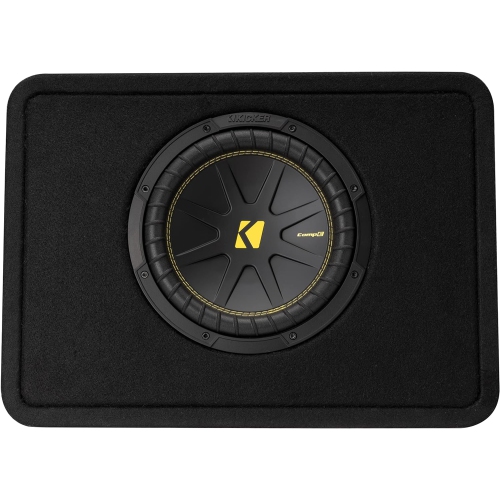 Kicker 50TCWC102 CompC 10-inch Sub in Thin Profile Enclosure, 2-Ohm, RoHS Compliant