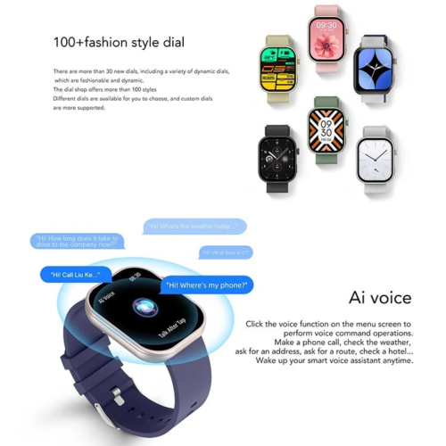 TUTT ZL8 Women Men 1.83" Fashion Smartwatch BT Calling Pedometer IP67 Waterproof Heart Rate and Sleep Monitoring Multi Sport Activity Tracking