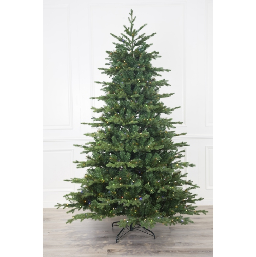 Holiday Stuff 9' European Balsam Fir Artificial Christmas Tree Pre-lit with Dual Color LED Lights.