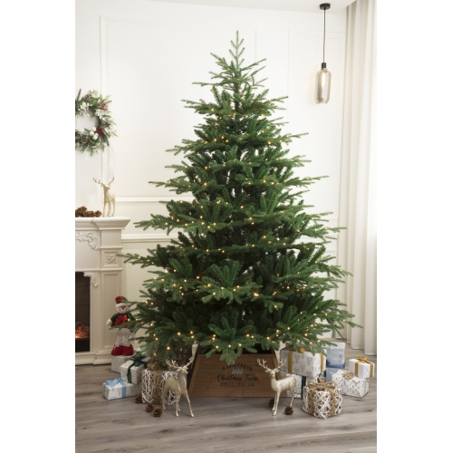 Sapin de Noël Rocky Mountain de 8 pi illuminé par des lumières DEL