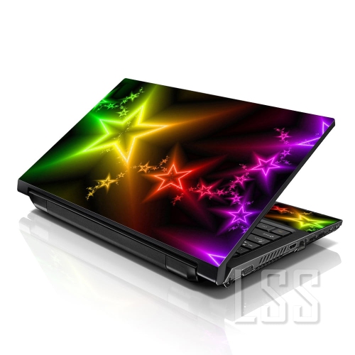 LSS 17 17.3 Inches Laptop Notebook Skin Sticker with 2 Wrist Pads - Reusable Cover Protector Vinyl Sticker Cover Decal Fits 17" - 19" - Night Stars