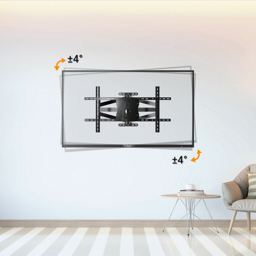 Sylvox Full Motion Outdoor TV Wall Mount for 40-75 inches, with Flexible 6 Articulating Dual Arms for Flat Curved Screen TV