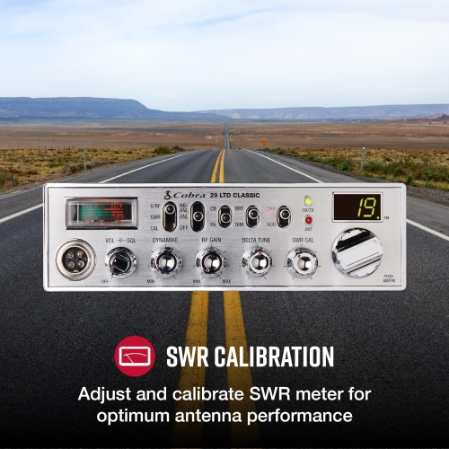 Cobra 29 LTD Professional CB Radio - Easy to Operate Emergency Radio, Instant Channel 9, 4-Watt Output, Full 40 Channels, Adjustable Receiver and SWR