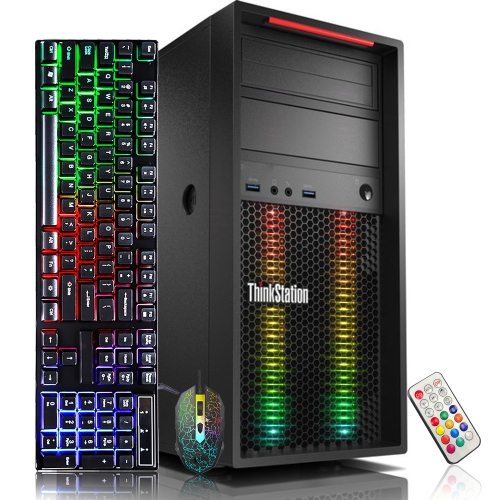 LENOVO  Refurbished (Good) - Thinkstation RGB Tower Desktop PC - Intel Quad-Core Xeon Processor (Up to 4.10Ghz) - 16GB Ddr4 Ram 512GB SSD - Nvidia