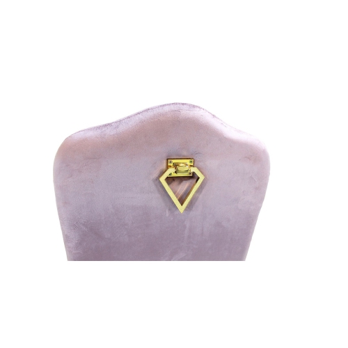 Gracie Dining Table Gold with Diamond Chairs