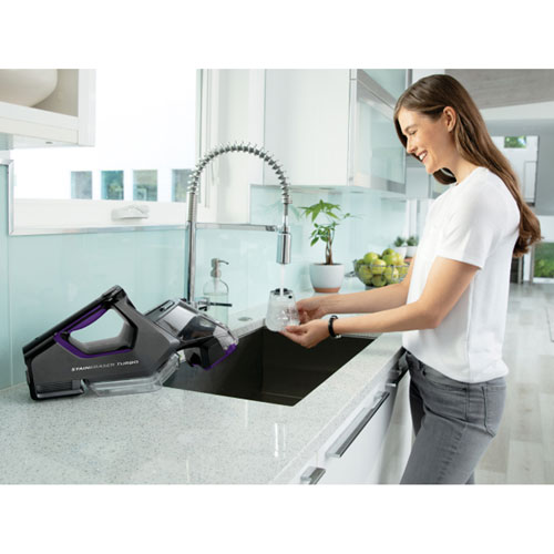 Bissell Pet Stain Eraser&nbsp;PowerBrush Cordless Portable Carpet Cleaner - Black/Purple