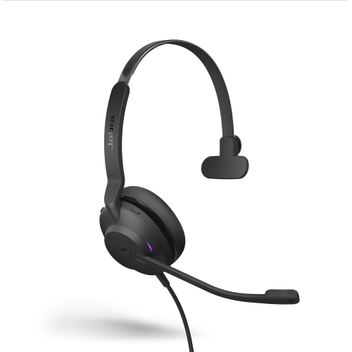 Jabra Evolve2 30 SE On-Ear Sound Isolating USB-A Mono Headset with Mic - Black
