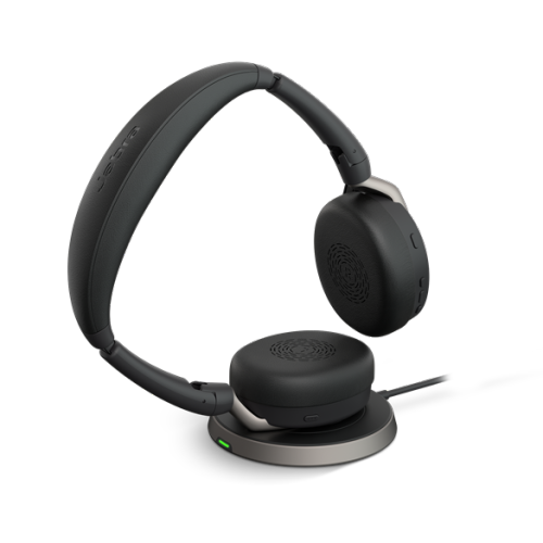 Jabra Evolve2 65 Flex On-Ear Noise Cancelling Wireless Bluetooth Headset - Black