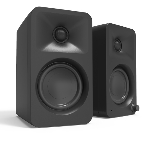 Kanto ORA 100W Powered Reference Desktop Speakers with Bluetooth - Black, Pair