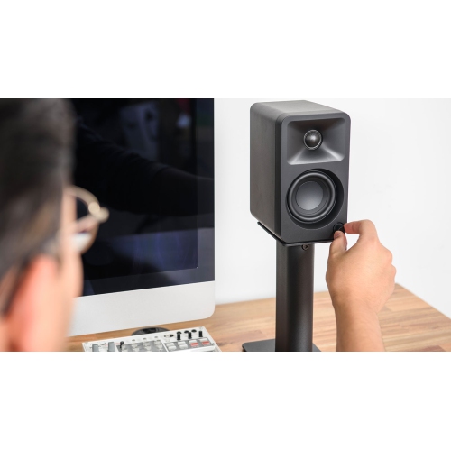 Kanto ORA 100W Powered Reference Desktop Speakers with Bluetooth - Black, Pair