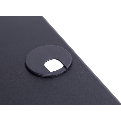 Bureau ergonomique à hauteur ajustable et portatif de 40 po de largeur de Rocelco avec plateau pour clavier - Noir