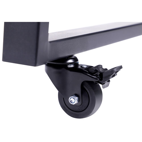 Bureau ergonomique à hauteur ajustable et portatif de 40 po de largeur de Rocelco avec plateau pour clavier - Noir