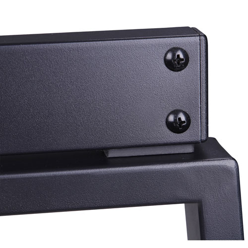 Rocelco 46"W Ergonomic Portable & Adjustable Stand Desk with Keyboard Tray - Black