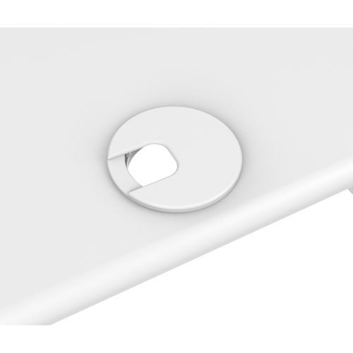 Rocelco 40"W Ergonomic Adjustable Desk Riser with Keyboard Tray - White