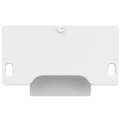 Rocelco 46"W Ergonomic Adjustable Desk Riser with Keyboard Tray - White