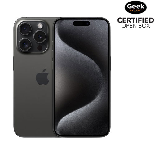 Open Box Apple iPhone 15 Pro 128GB Black Titanium Unlocked Best