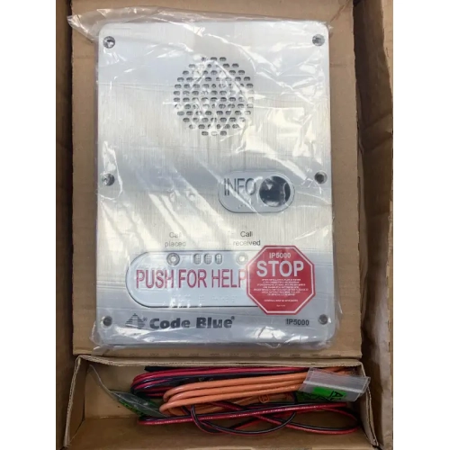 (Open Box) Code Blue IP5000 FP2 Dual Button Phone Assembly, Push for Help, Single Button, Stainless Steel