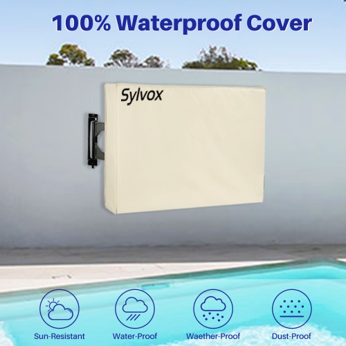 Sylvox 65" Outdoor TV Cover, Flat Screen Protector Television, Weatherproof Dustproof Protector
