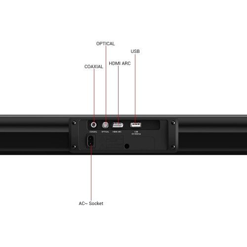 Sylvox Soundbar for Outdoor TV, 2.0 Channel Home Theater Sound Bar for Compatible with 8K, 4K, HD TV, 120 Watt, Bluetooth 5.0, 4 EQ settings