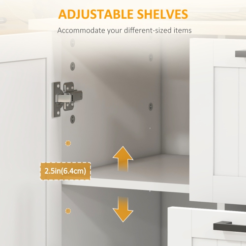 HOMCOM – îlot de cuisine avec abattant, chariot de cuisine sur roulettes à 3 tiroirs, 2 armoires, dessus en bois naturel, support à épices et support