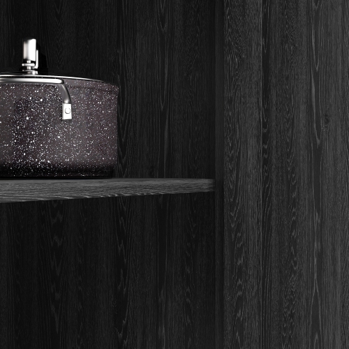 HOMCOM – Armoire garde-manger de cuisine Farmhouse de 72 po, armoire de rangement avec 4 portes de grange et tablettes réglables, noir