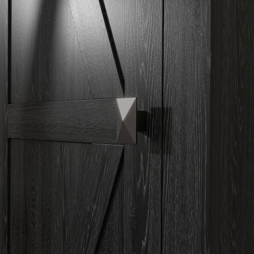 HOMCOM 48" Kitchen Pantry Cabinet, Freestanding Farmhouse Kitchen Storage Cabinet with Barn Door and Adjustable Shelves, Black