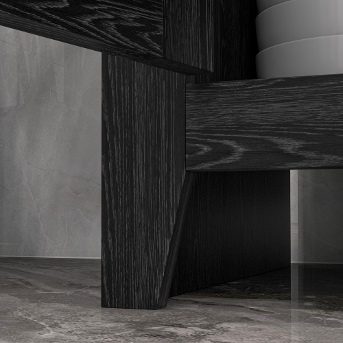 HOMCOM 48" Kitchen Pantry Cabinet, Freestanding Farmhouse Kitchen Storage Cabinet with Barn Door and Adjustable Shelves, Black