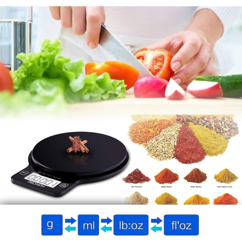 Triomph 11lbs Capacity Multifunctional Petite Kitchen Scale - Black