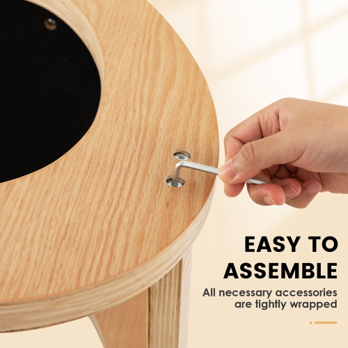 Gymax Ergonomic Kneeling Chair Wood Rocking Posture Stool w/ Cushion Back Neck