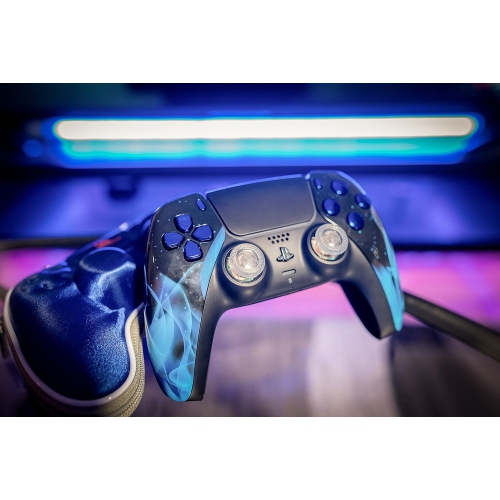 Blue Fire Custom Pro Wireless UN-MODDED Controller compatible with PS5 Exclusive Unique Design