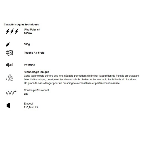 Velecta Paris - TGR 2.0i Ultra-Powerful Intense Black Dryer