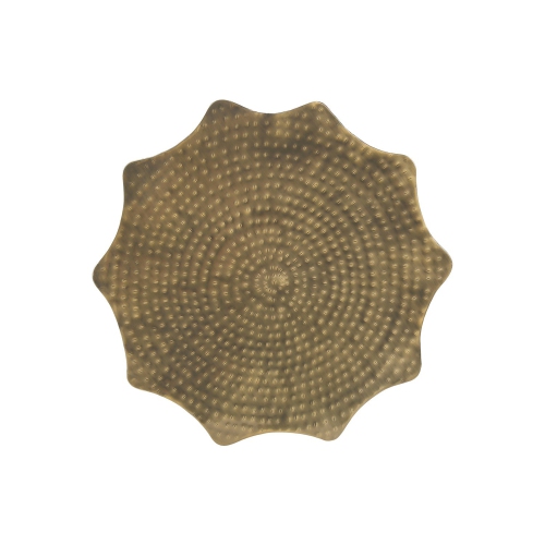 Monarch Specialties I 3900 - Accent Table, Drum, Side, End, Nightstand, Lamp, Living Room, Bedroom, Gold Metal, Contemporary, Modern