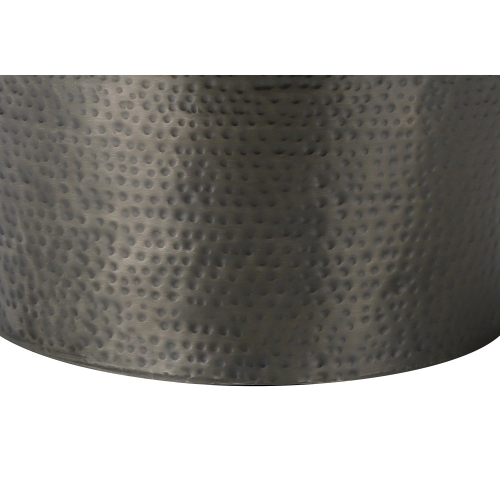 Monarch Specialties I 3924 - Accent Table, Drum, Side, End, Nightstand, Lamp, Living Room, Bedroom, Grey Metal, Contemporary, Modern