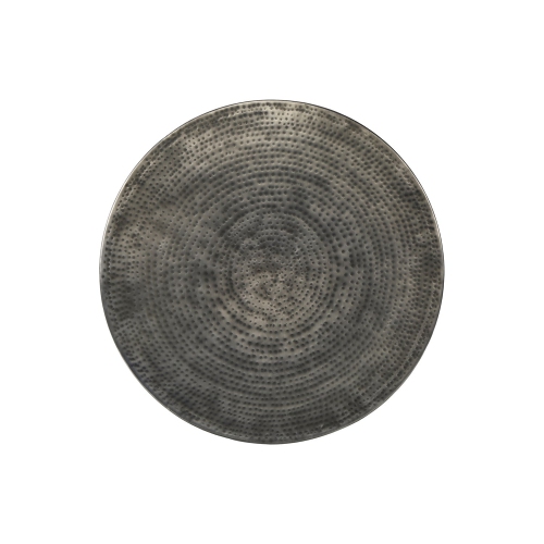 Monarch Specialties I 3924 - Accent Table, Drum, Side, End, Nightstand, Lamp, Living Room, Bedroom, Grey Metal, Contemporary, Modern