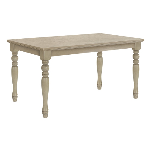 Monarch Specialties I 1390 - Dining Table, 60" Rectangular, Veneer Top, Solid Wood Legs, Dining Room, Kitchen, Antique Grey Veneer, Wood Legs,