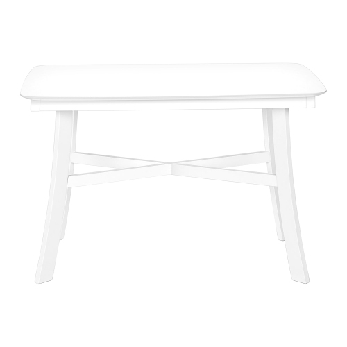 Monarch Specialties I 1323 - Dining Table, 48" Rectangular, Small, Kitchen, Dining Room, White Veneer, Wood Legs, Transitional