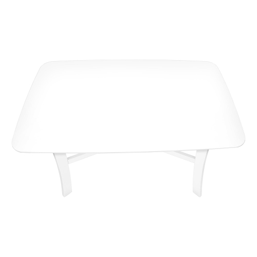 Monarch Specialties I 1323 - Dining Table, 48" Rectangular, Small, Kitchen, Dining Room, White Veneer, Wood Legs, Transitional