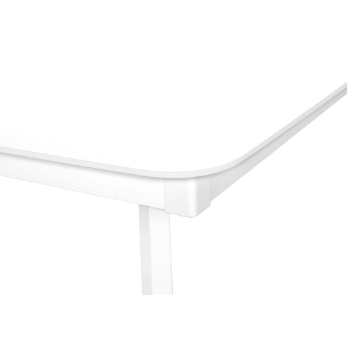 Monarch Specialties I 1323 - Dining Table, 48" Rectangular, Small, Kitchen, Dining Room, White Veneer, Wood Legs, Transitional