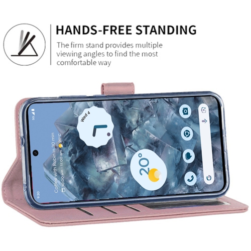 Étui-portefeuille magnétique XCRS, pochette en cuir de polyuréthane avec fente pour carte et support pour Google Pixel 8 Pro 2023