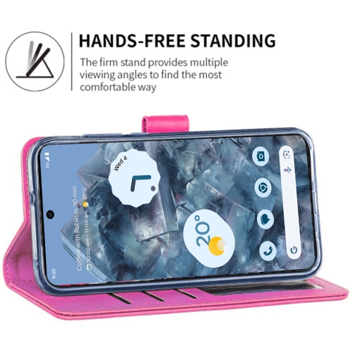 XCRS Folio Magnetic Wallet Cover, PU Leather Pouch with Card Slot and Stand Case for Google Pixel 8 Pro 2023