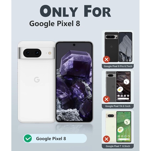 XCRS Folio Magnetic Wallet Cover, PU Leather Pouch with Card Slot and Stand Case for Google Pixel 8 2023