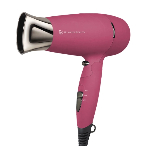 RELAXUS BEAUTY  Relaxus Viva Dry2Go Travel Blow Dryer 1875W In Magenta