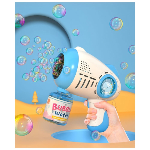 Tradeopia Handheld Bubble Maker, Dinosaur Blue - Battery Operated - Fun Outdoor Toy for Kids