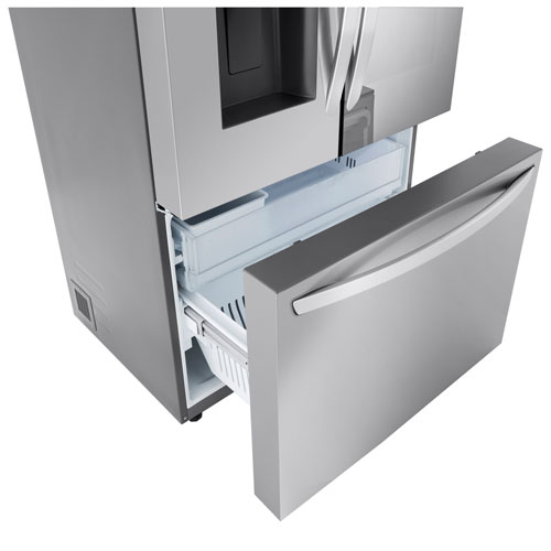 Réfrigérateur à deux portes à profondeur de comptoir MAX Smart Mirror InstaView 36 po 26 pi³ de LG - Acier inoxydable - Exclusivité BBY