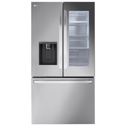 Réfrigérateur à deux portes à profondeur de comptoir MAX Smart Mirror InstaView 36 po 26 pi³ de LG - Acier inoxydable - Exclusivité BBY