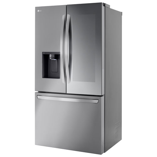 Réfrigérateur à deux portes à profondeur de comptoir MAX Smart Mirror InstaView 36 po 26 pi³ de LG - Acier inoxydable - Exclusivité BBY